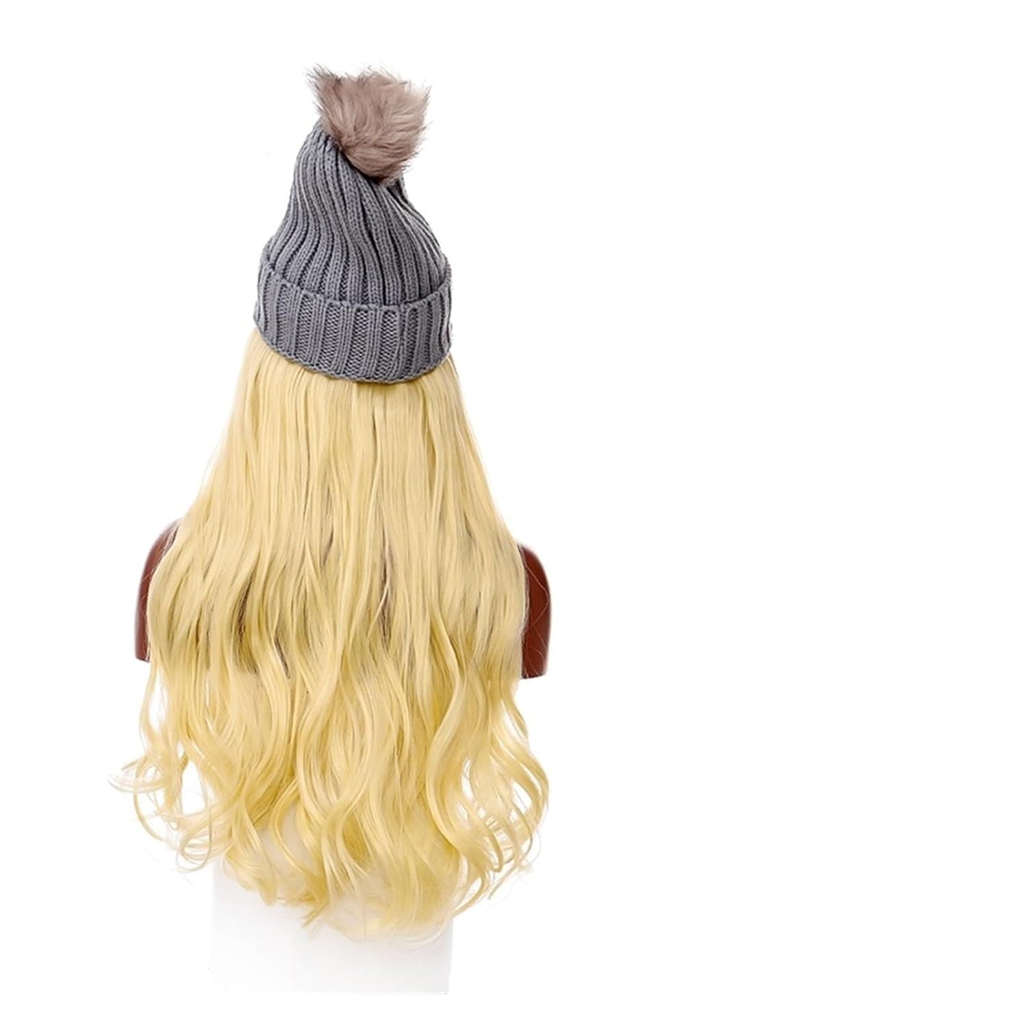 Wig Cap Synthetic Hair Women Winter Warm Keeping Hair Extension Hats Wigs For Women Colors Wavy Hair Wig Caps For Women(1)