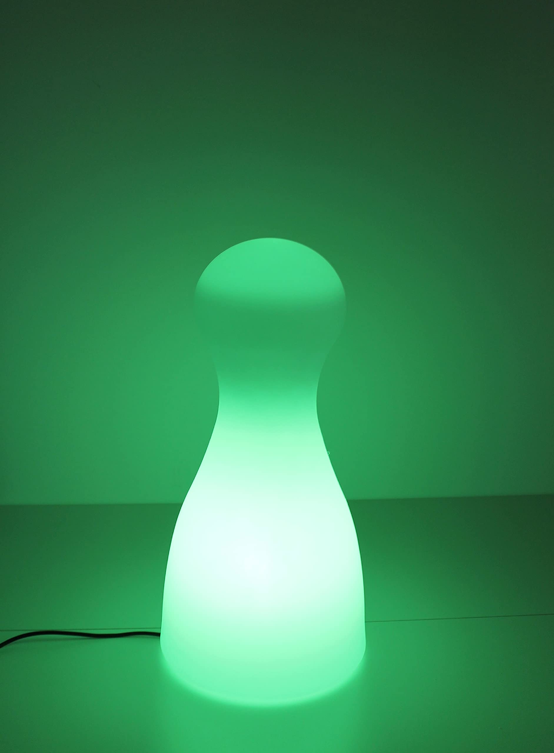 Trango 7236L LED Gartenstrahler IP65 Leucht-Figur inkl. 1x E27 LED Leuchtmittel Gartenlampe Außenlampe *HALMA* 75cm Hoch in weiß inkl. ca. 5m Zuleitungskabel Wegbeleuchtung, Außenleuchte, Leucht-Kegel