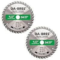 Vista 4 de Paquete de 3 hojas de sierra circular compacta con punta de carburo 24T TCT de 4-1/2 pulgadas con eje de 3/8 pulgadas, uso general para cortes