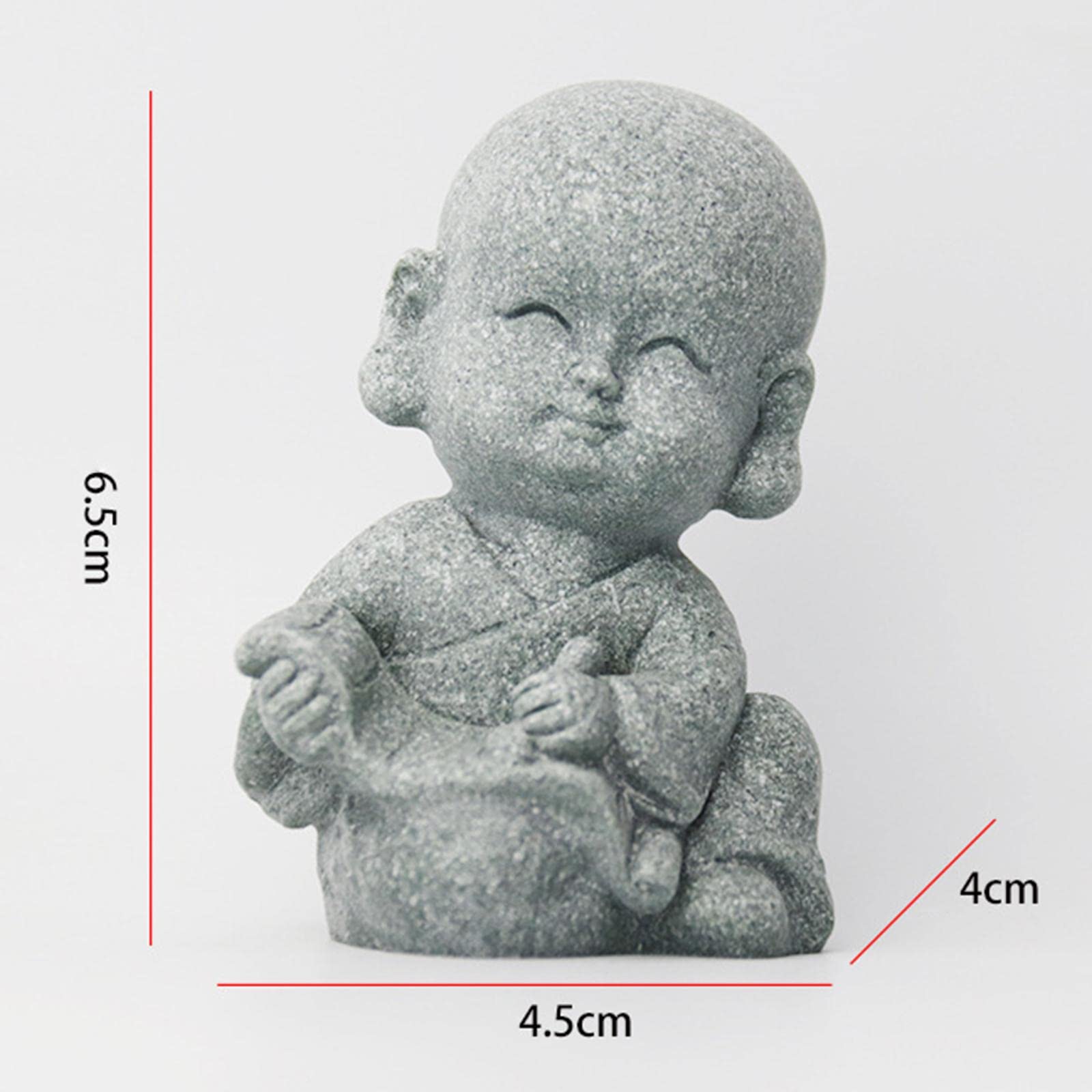 Ensemble de 6 Figurines Délicates en Résine Représentant Un Moine Bouddha, Idéal pour La Décoration de Jardin. Sculpture Chinoise Représentant Un, 6 pièces