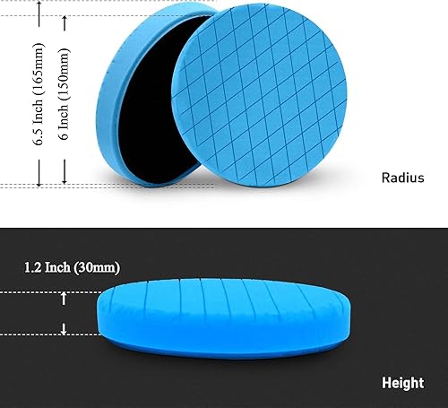 Miniatura 9 de Autolock Almohadillas de pulido de 3 pulgadas, 6 piezas de cara de 3.5 pulgadas de 3.346 in para placa de respaldo de 3 pulgadas, esponja de pulido
