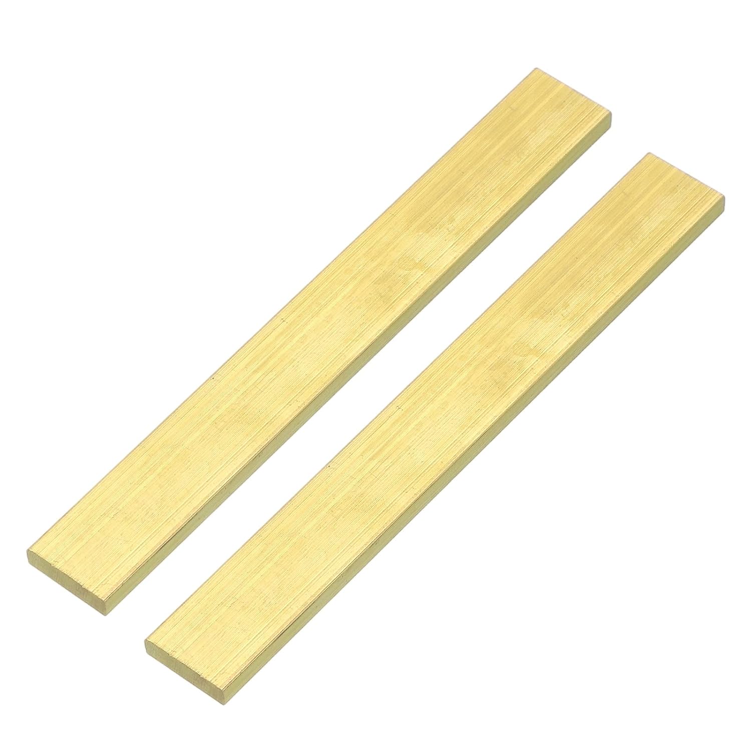 PATIKIL Brass Bar, 1/5"x3.94"x0.98" Pure Flat Brass Plate Solid Metal Sheet Tubing Strip for Crafting Jewelry Plating Repairing Science Class, 1 Pcs