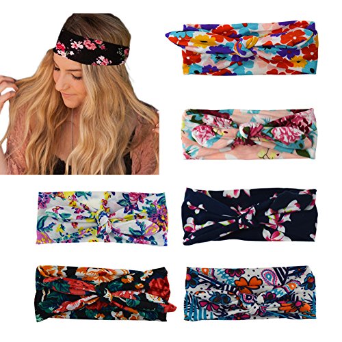 DRESHOW 6 Pezzi Donna Fasce per Capelli da Yoga Allenamento Sportivo Fasce per Capelli Accessorio per Capelli Carino