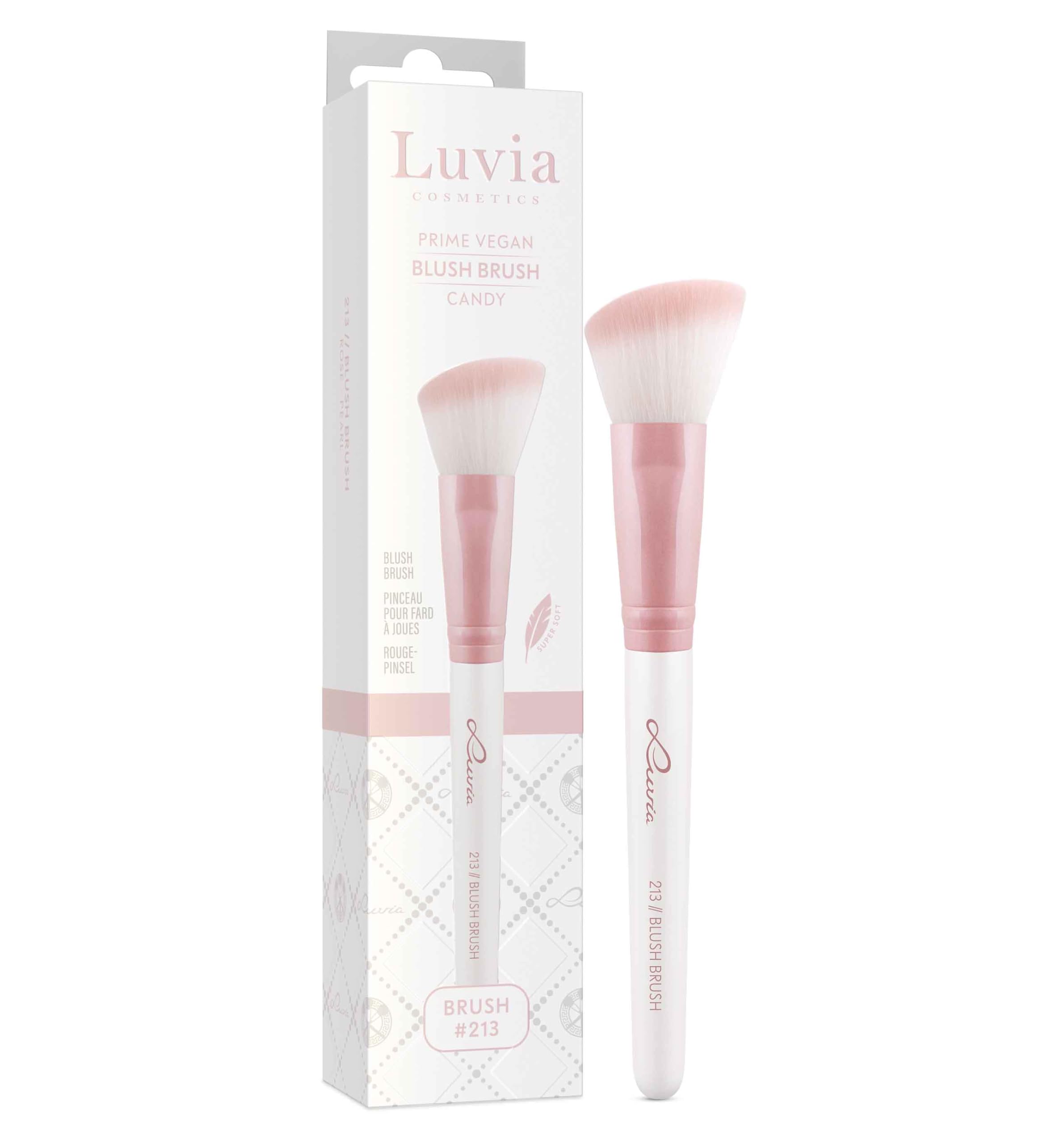 Luvia Professional Makeup Brush, Blush Make-Up Brush, Bronzer Brush, Angled Powder Brush, Vegan Cosmetic Brush, 213 // Blush Brush - Candy
