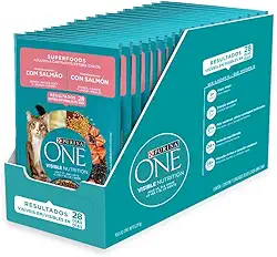 Pack Ração Úmida Purina One Gatos Adultos e Filhotes Salmão - Com 15 Sachês 85g