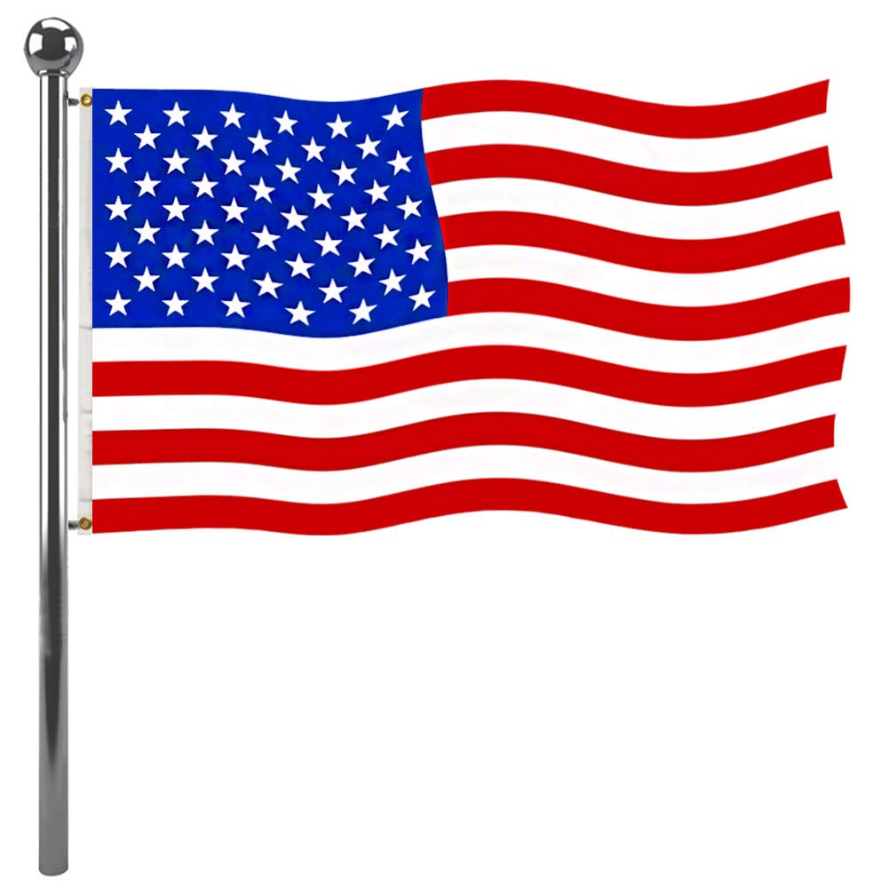 Drapeau nylon 4x6 JS18-US grand format résistant intempéries