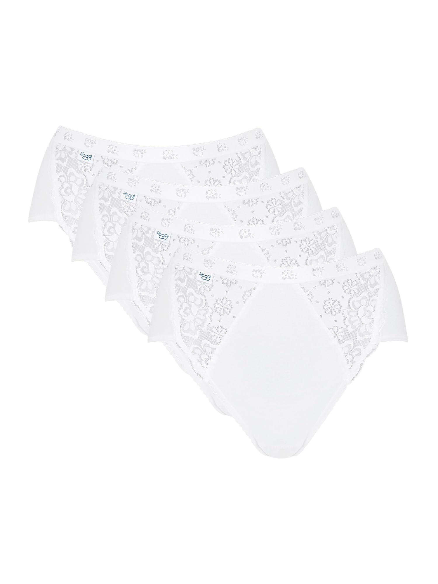 Sloggi Chic Midi 4P, Slip Donna, Bianco (White), 44-image