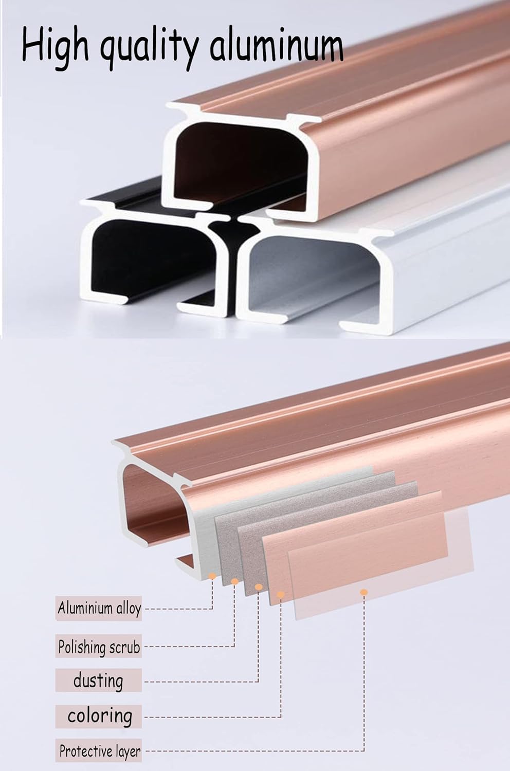 Juego de rieles de aluminio, barra colgante de techo para plano y curvado, soporte de techo para fiestas de caravana y barco, 2 m de una sola pista, d h