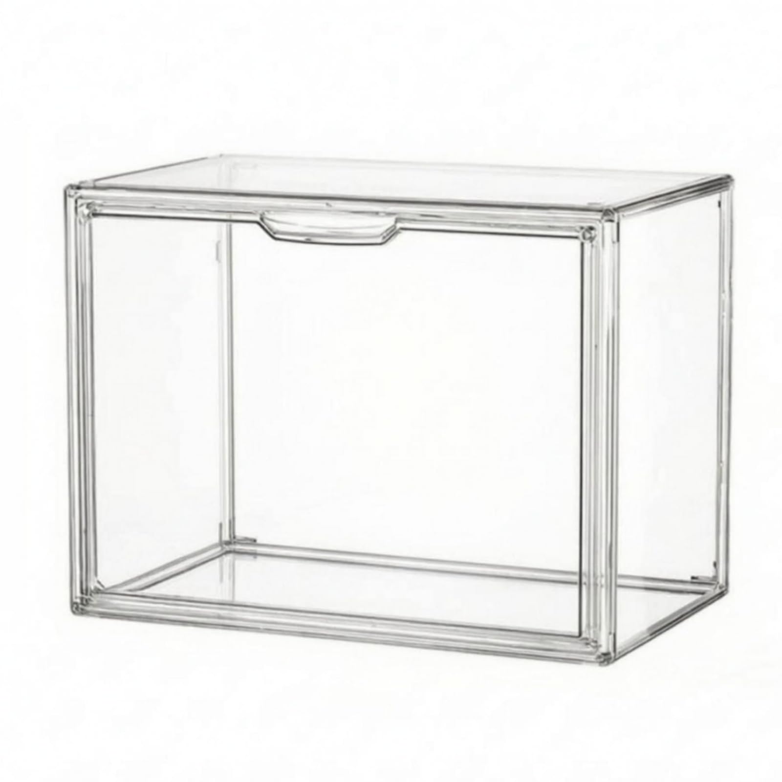 rockible Boîte de Rangement Transparente pour, Boîte De Rangement Transparente 36x27x22 Cm Sans Étagère, Utilisation Horizontale Ou Verticale