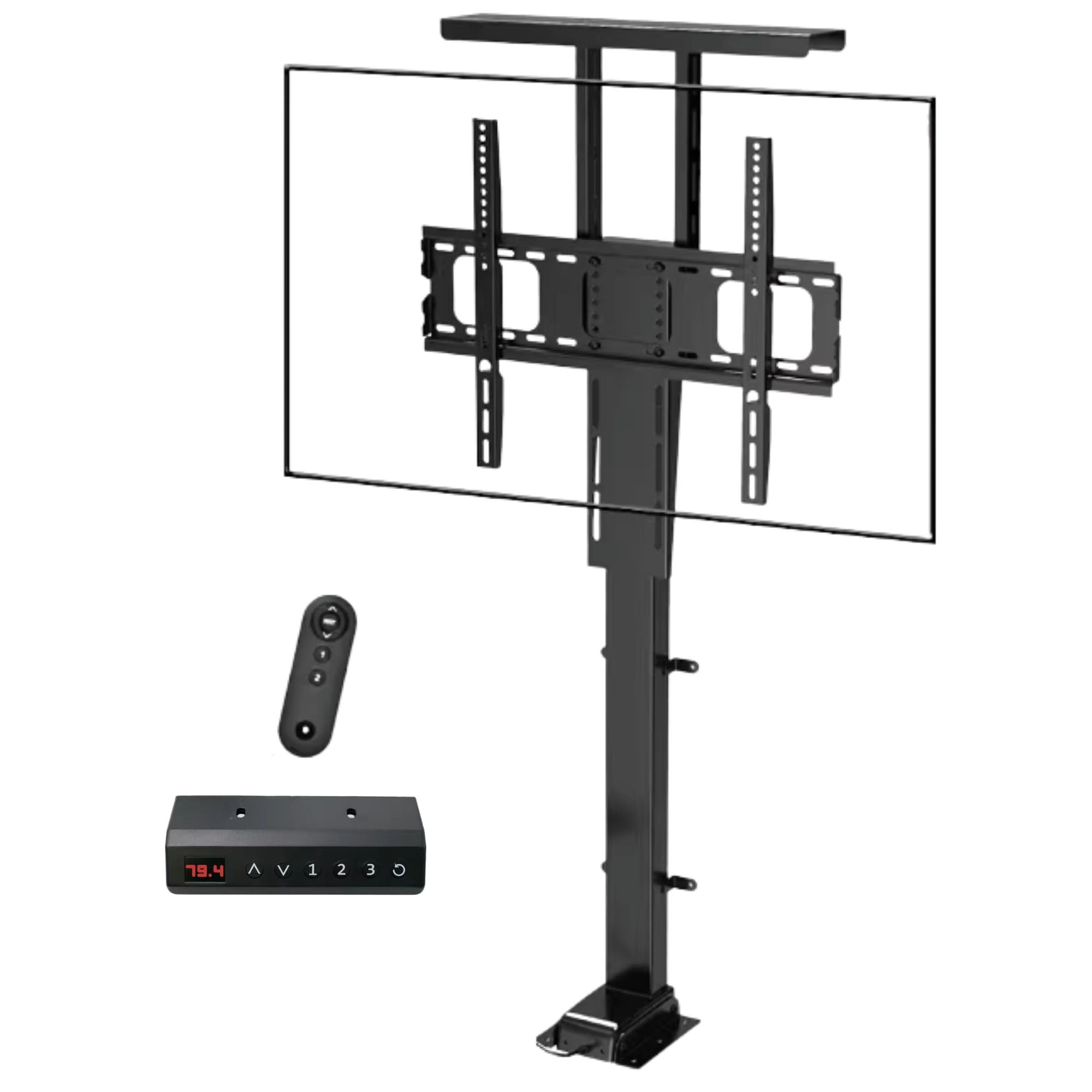 Motorized 32-80 Inch TV Lift Stand with Remote, Handheld Control (60 Kgs Load Capacity)
