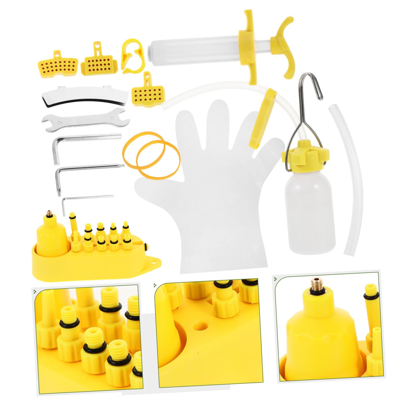 BESPORTBLE 2 Set Accessori per Il Ciclismo Strumento di Riparazione Dell'olio Minerale Kit Spurgo Freni Strumento per Bici Accessori per Ciclismo Strumento Freno Strada Piatto D'olio Oliatura