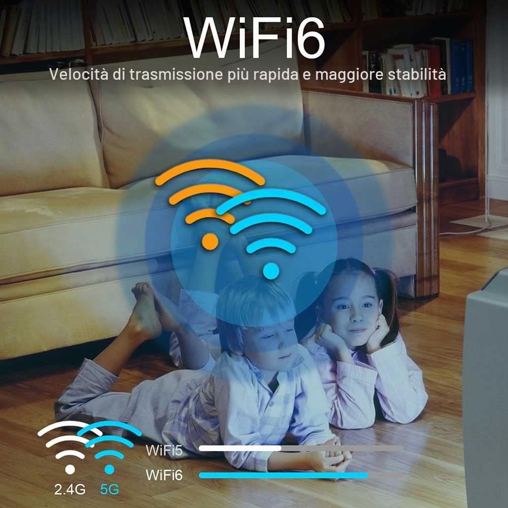 Android 12.0 TV Box, 4 GB di RAM 32 GB di ROM Android TV Box RK3318 Quad-Core 64bit Cortex-A53 Supporto 2.4G/5G WiFi 6 Bluetooth 5.0 Risoluzione UHD 4K/3D Porta USB 3.0