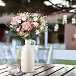 12.5" White Ceramic Vase for Home Decor Large Decorative Pottery Rustic Farmhouse Tall Single Flower Vase for Centerpieces Pampas Grass