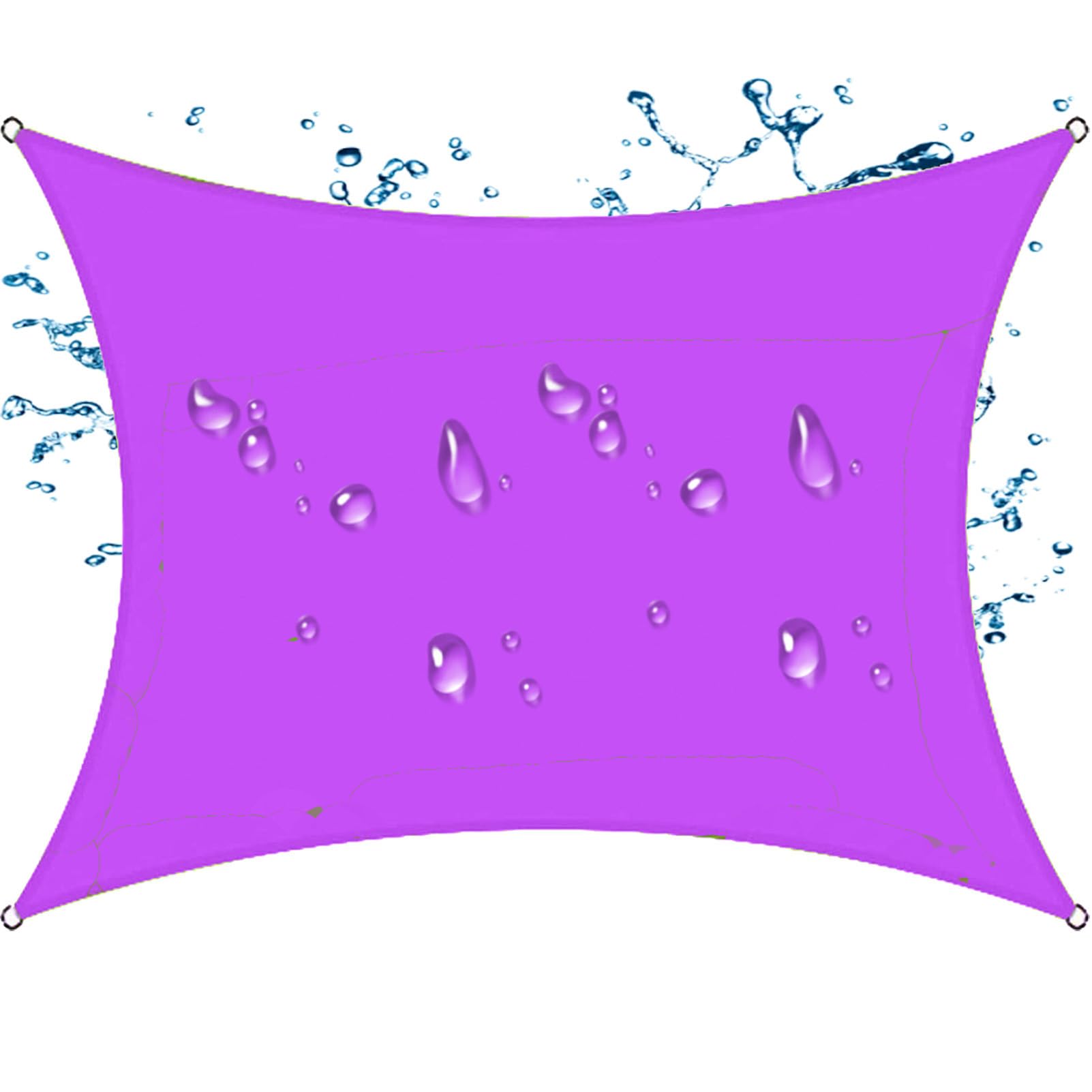 Waterproof Sun Shade Sails Canopy Effectively 95% Uv Block 6x7ft, Sun Shade Sail Rectangle Canopy, Oxford Fabric, for Patio, Balconies, Lawn Garden, Party