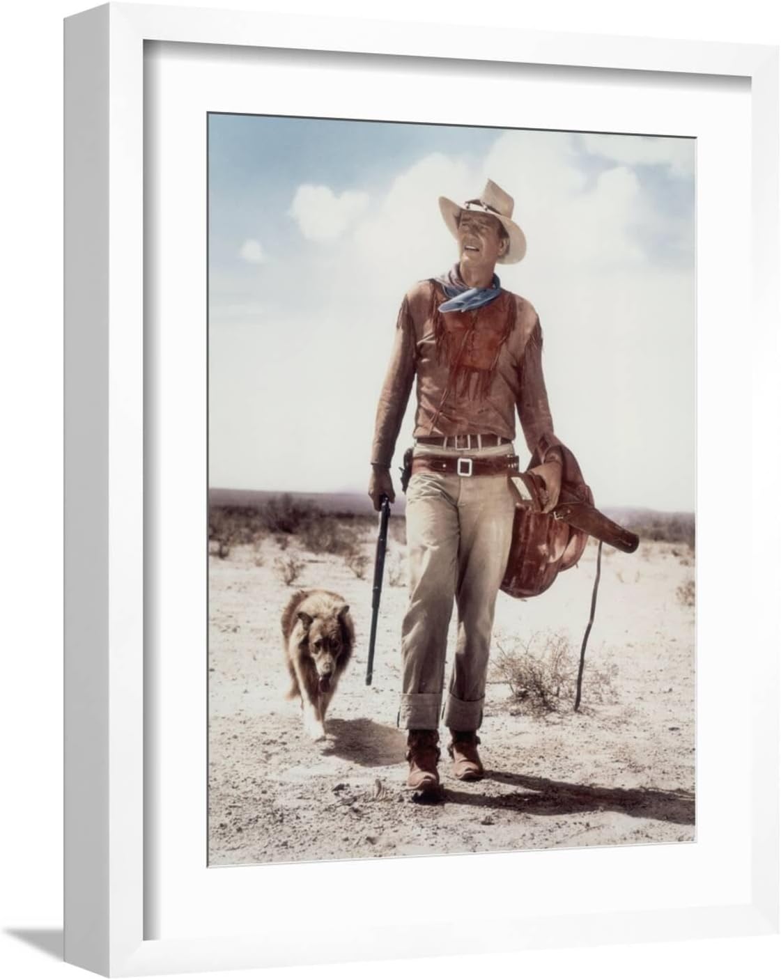 ART.COM Wall Photo ca., 1953 - Actor John Wayne on the movie set of Hondo (Hondo, L'Homme du Desert), directed by, 18" x 24"