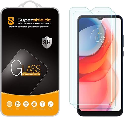 Supershieldz Protector de pantalla de vidrio templado diseñado para Motorola Moto G Play (2021), antiarañazos, sin burbujas