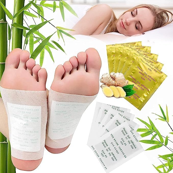 Weight Loss 1 Box Organic Health gold Foot Patch (gold Patch++) Remove Toxins Ginger Foot Detox Pads For Foot And Body Cleansing -10 Pair Packet (20 pcs)