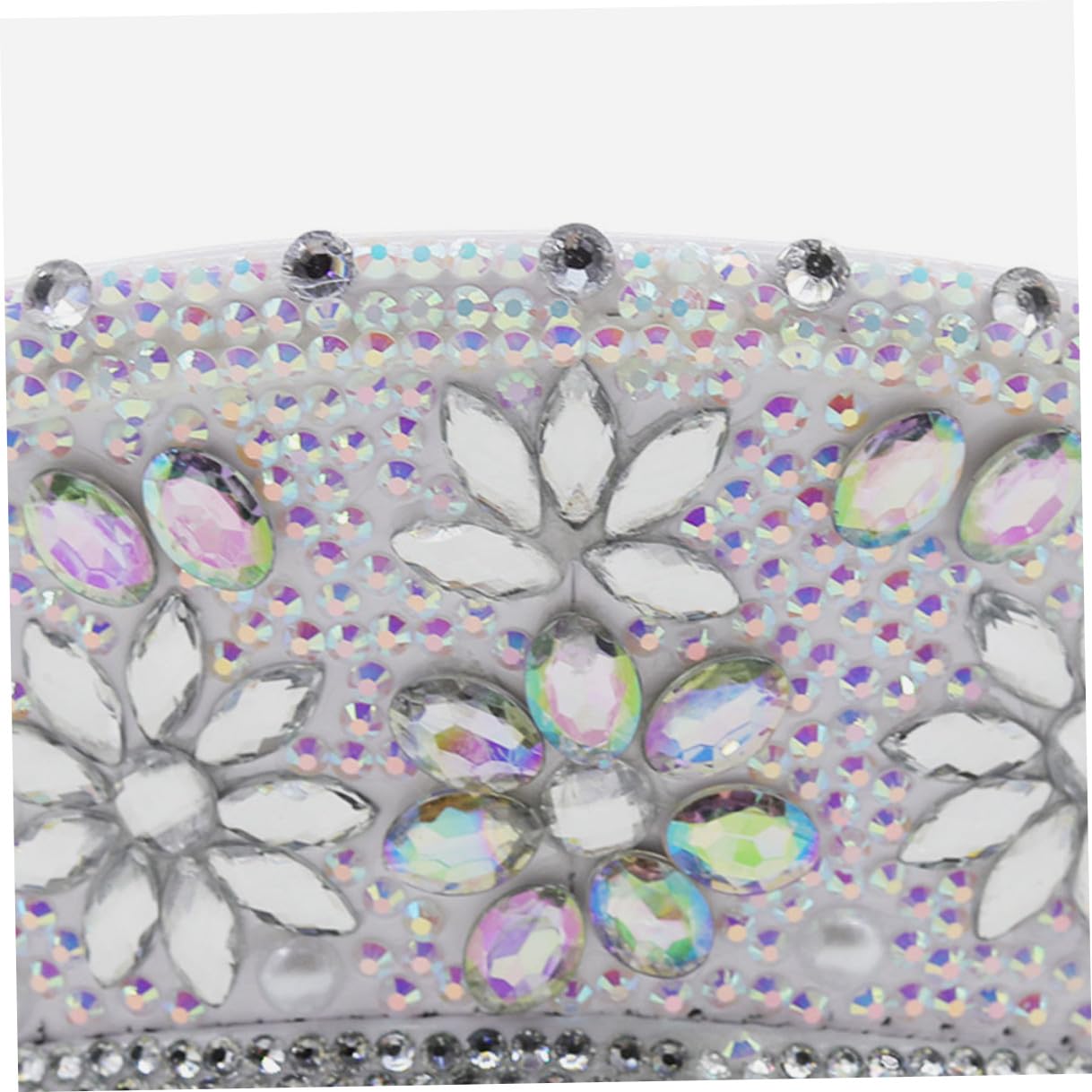 Veemoon Sombrero de Novia en Color Claro con Gemas de Imitación, Talla Única Ajustable, Sombrero de Capitán para Despedidas de Soltera y Bodas, Accesorio Elegante para Fiestas y