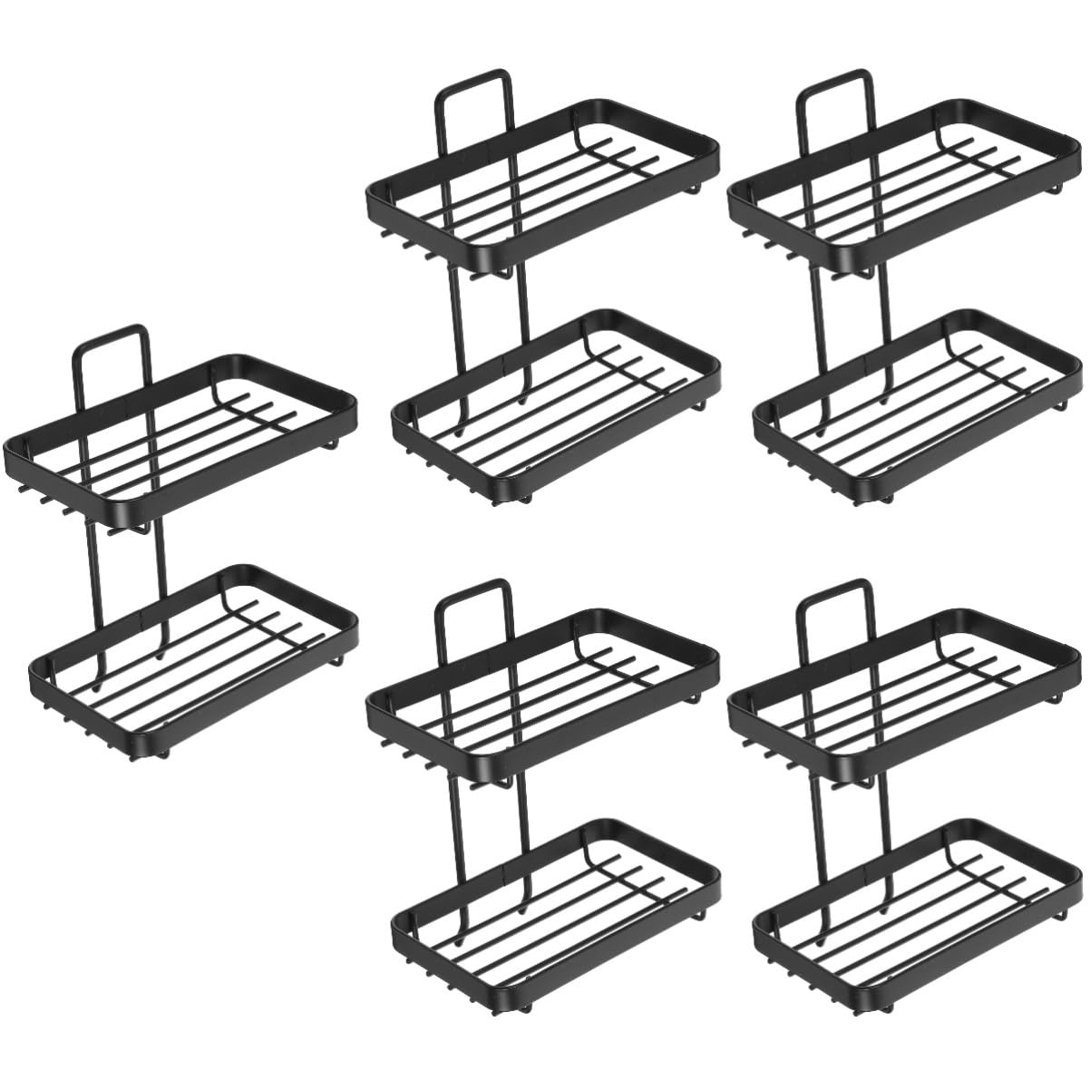 MAGICLULU 5pezzi Portasapone Design Foratura Mensola Per Resistente e Antiruggine Organizer Versatile Per e Accessori