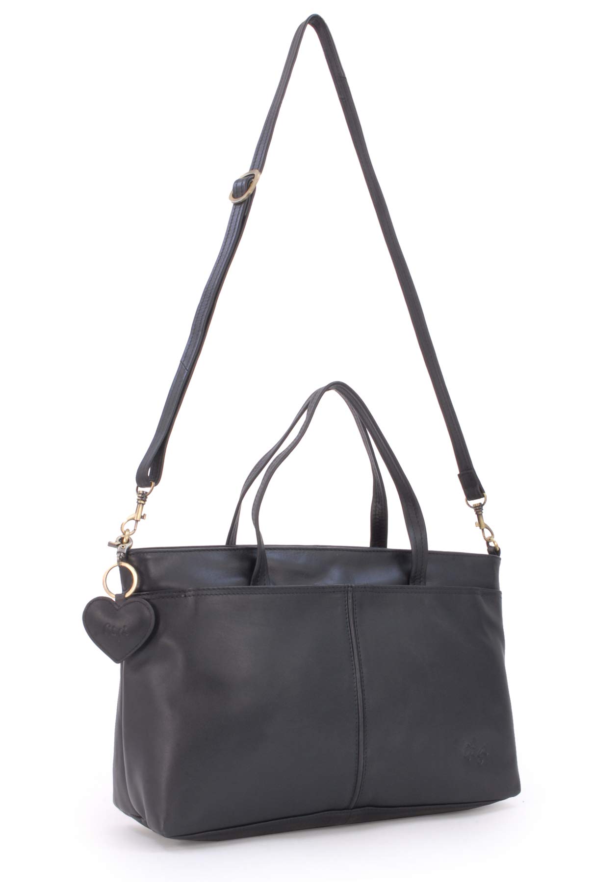 Gigi - Bolso de Hombre Grande de Piel - Tote Bag de Mujer - Bolso de Trabajo A4 - Correa Bandolera Desmontable - Othello 6490