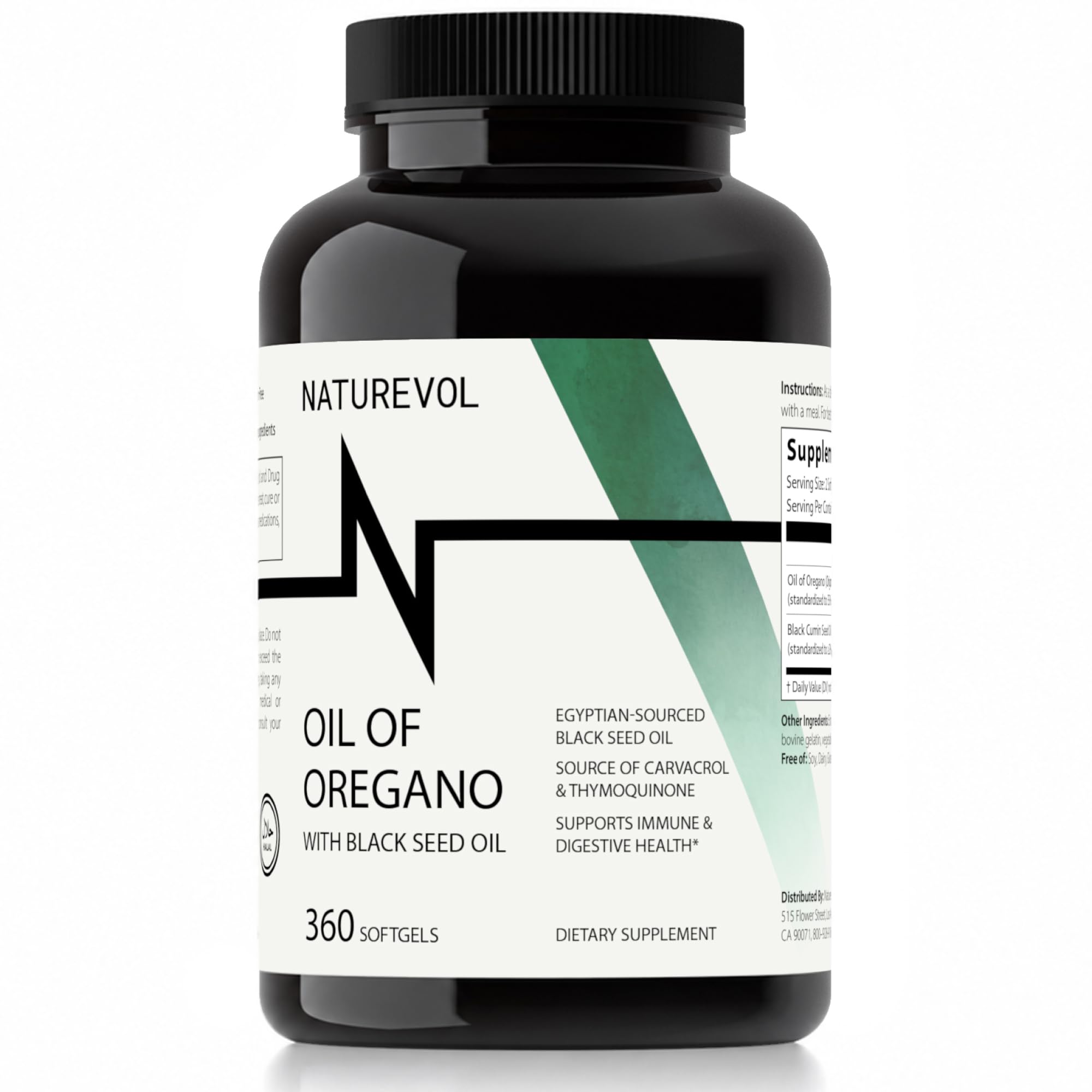 Oil of Oregano with Black Seed Oil, 360 Softgels