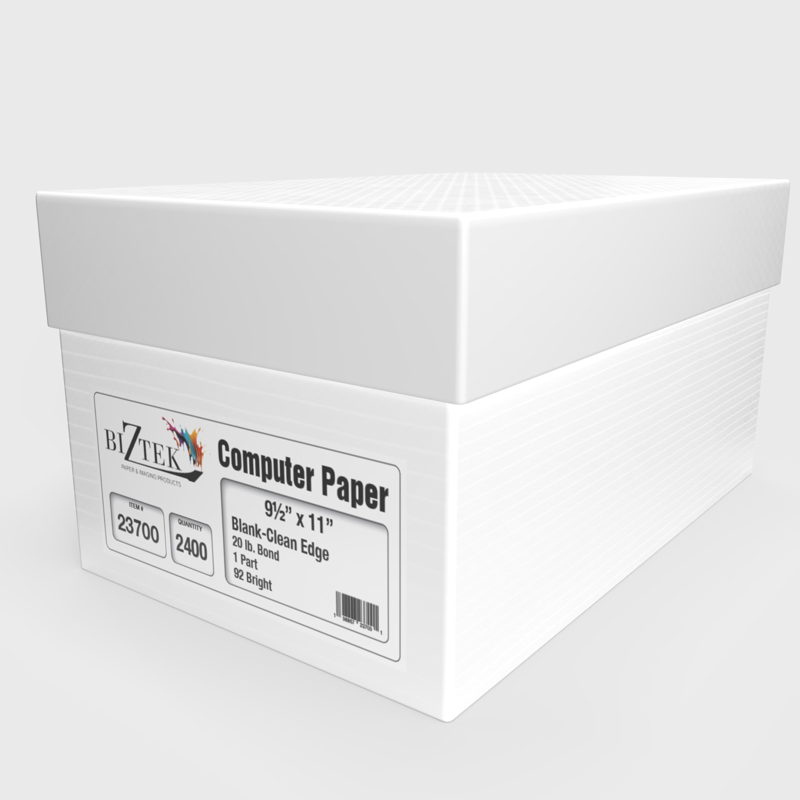 Snapklik.com : Biztek Continuous Computer Paper 9 1/2 X 11 Blank White ...
