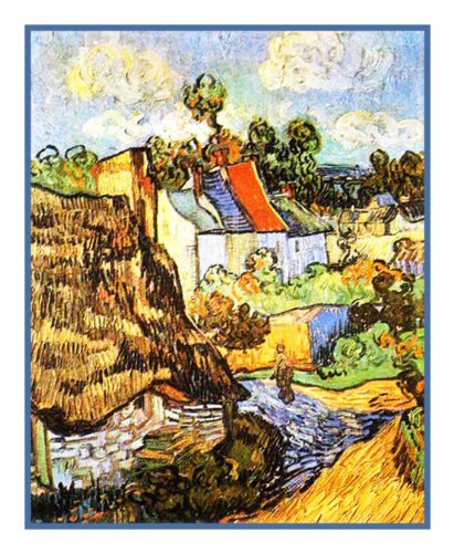Orenco Originals The House at Auvers by Vincent Van Gogh Counted Cross Stitch Pattern