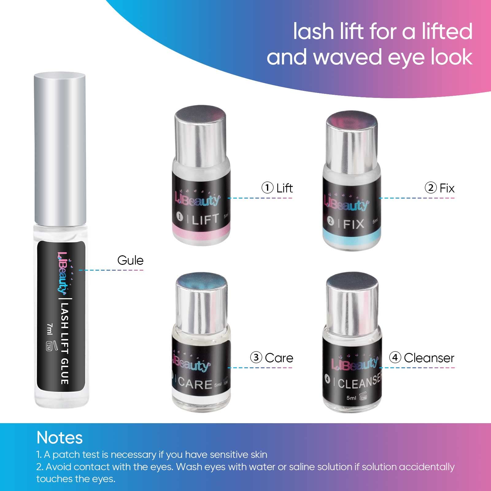 Libeauty Lash Lift and Tint Kit, Brow Lamination and Tint Kit, Black