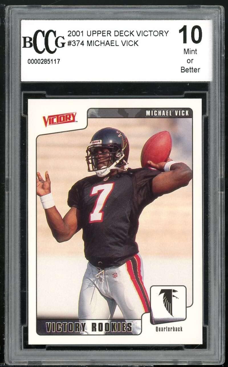 2001 Upper Deck Victory 374 Michael Vick Rookie Card BGS