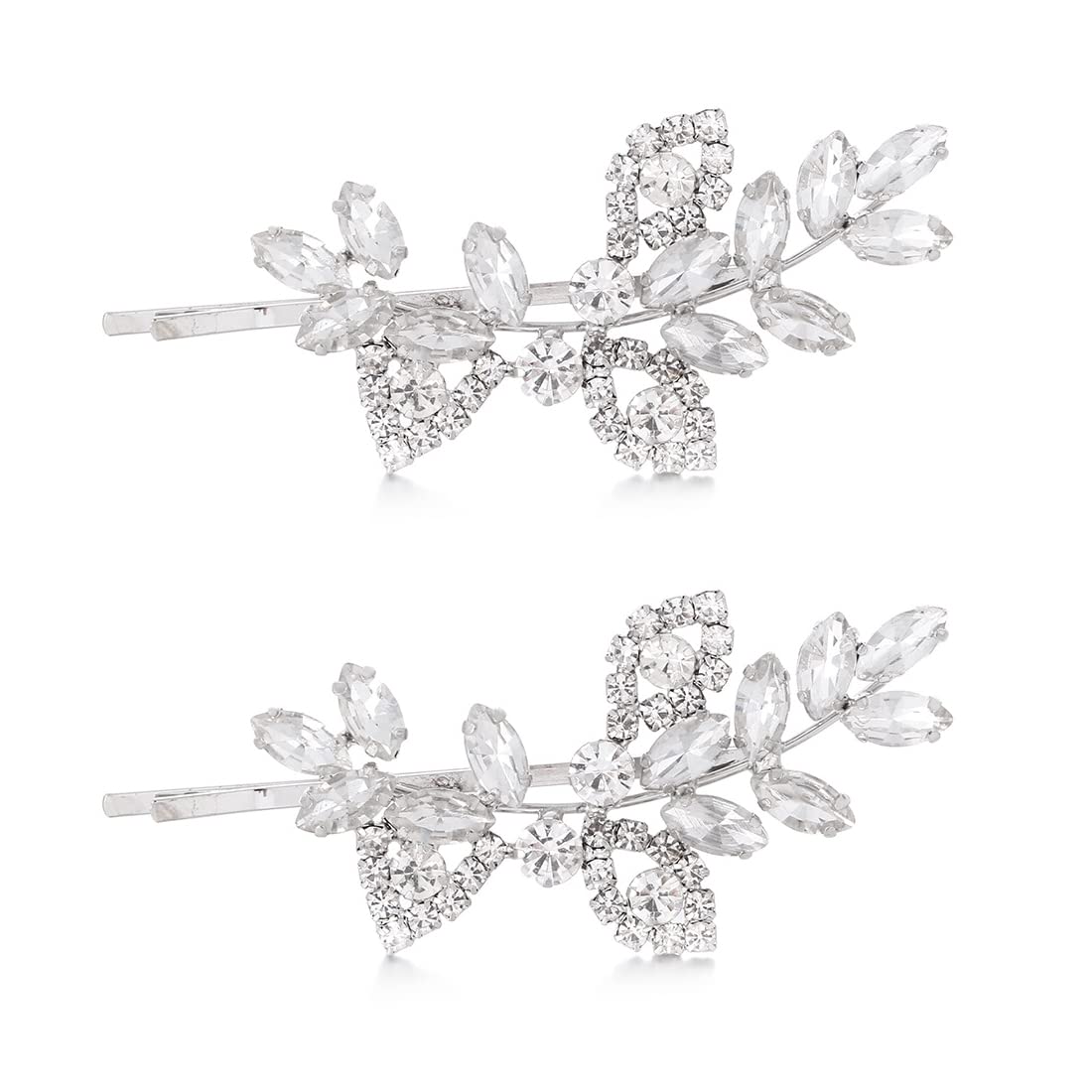 ARHZ 2 Pinzas horquillas pelo mujer para el Pelo, horquillas pelo fiesta, Plata Pinza de Pelo, Horquilla de Pelo Boda, Pinzas Pelo para Damas