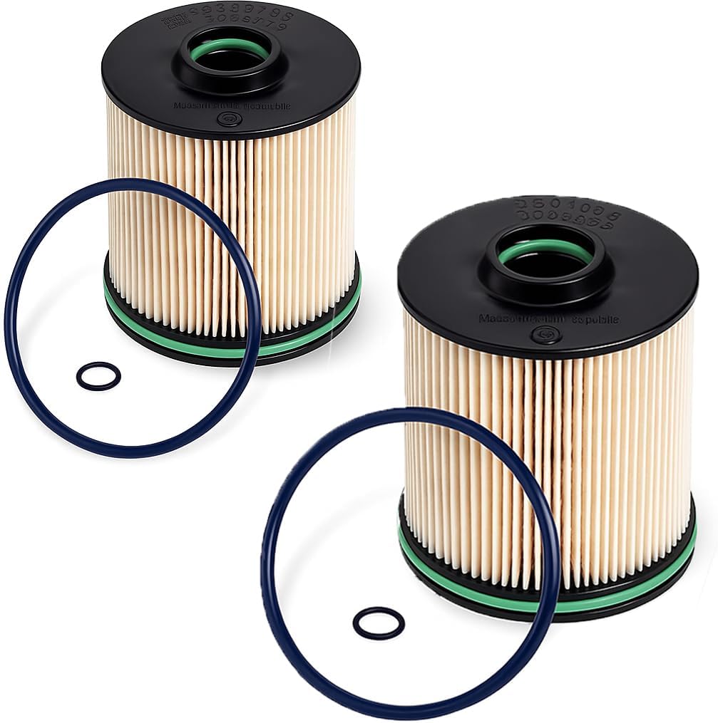 TP1015 Fuel Filter Replacement for 6.6L Duramax Diesel Compatible with 2017-2025 Chevy Silverado & GMC Sierra 2500/3500HD Replace 22937279 23304096 23456595 (2 Pack with O-Rings)