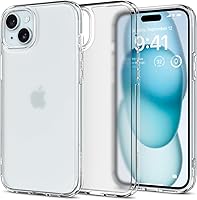 Vista 29 de Spigen Funda para iPhone 14 Pro Max, ultra híbrida, sin anillo magnético, antiamarilleo, transparente