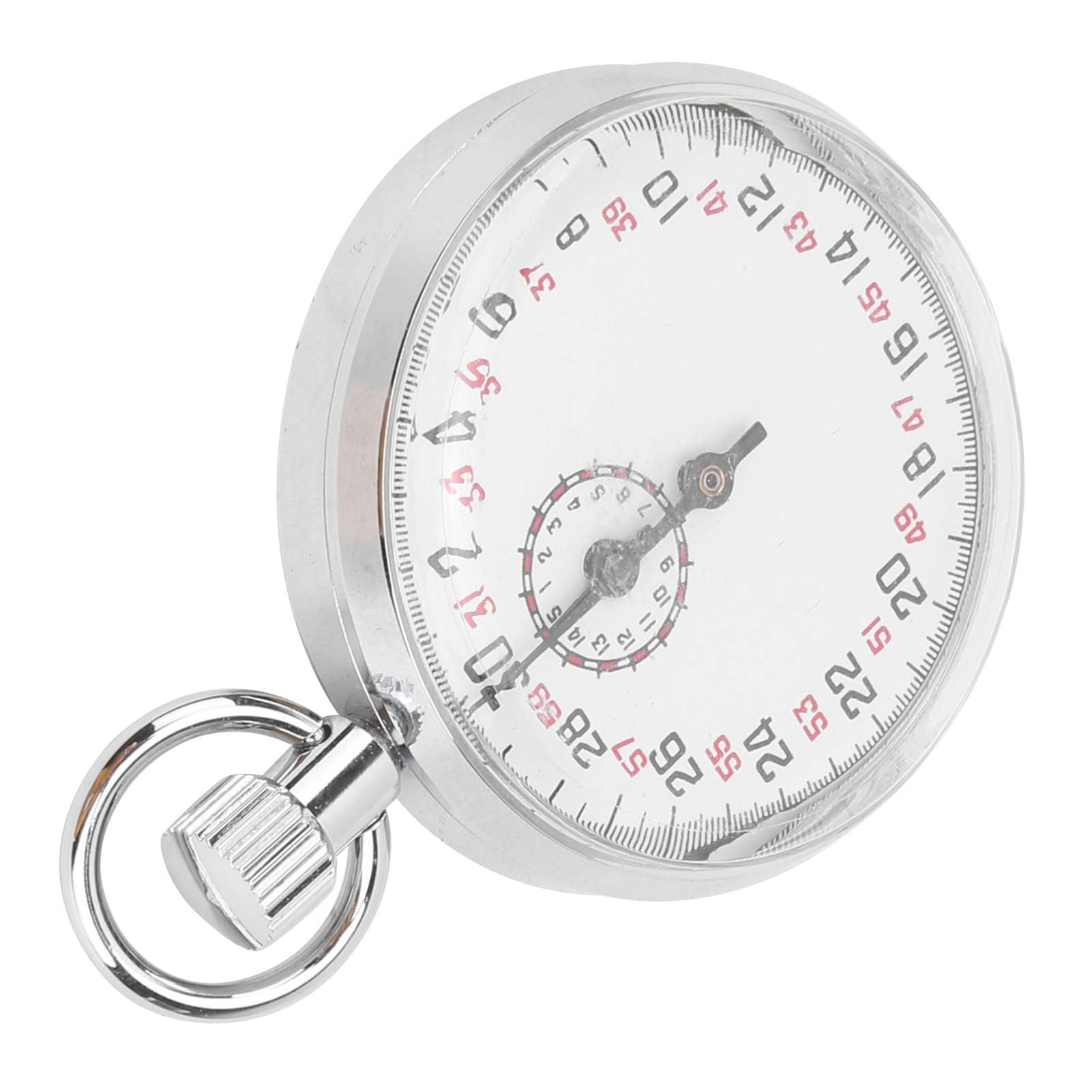 Mechaniczny Stoper Chronograf ze Stali Nierdzewnej Sport i Konkursy Okrągły Zegar do Biegania Sprzęt do Nauki Fizyki