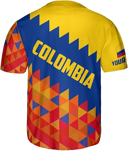 Miniatura 3 de Camiseta personalizada de béisbol de Colombia, camiseta de béisbol Colombia FLag Pride Camiseta Beisbol Colombiana