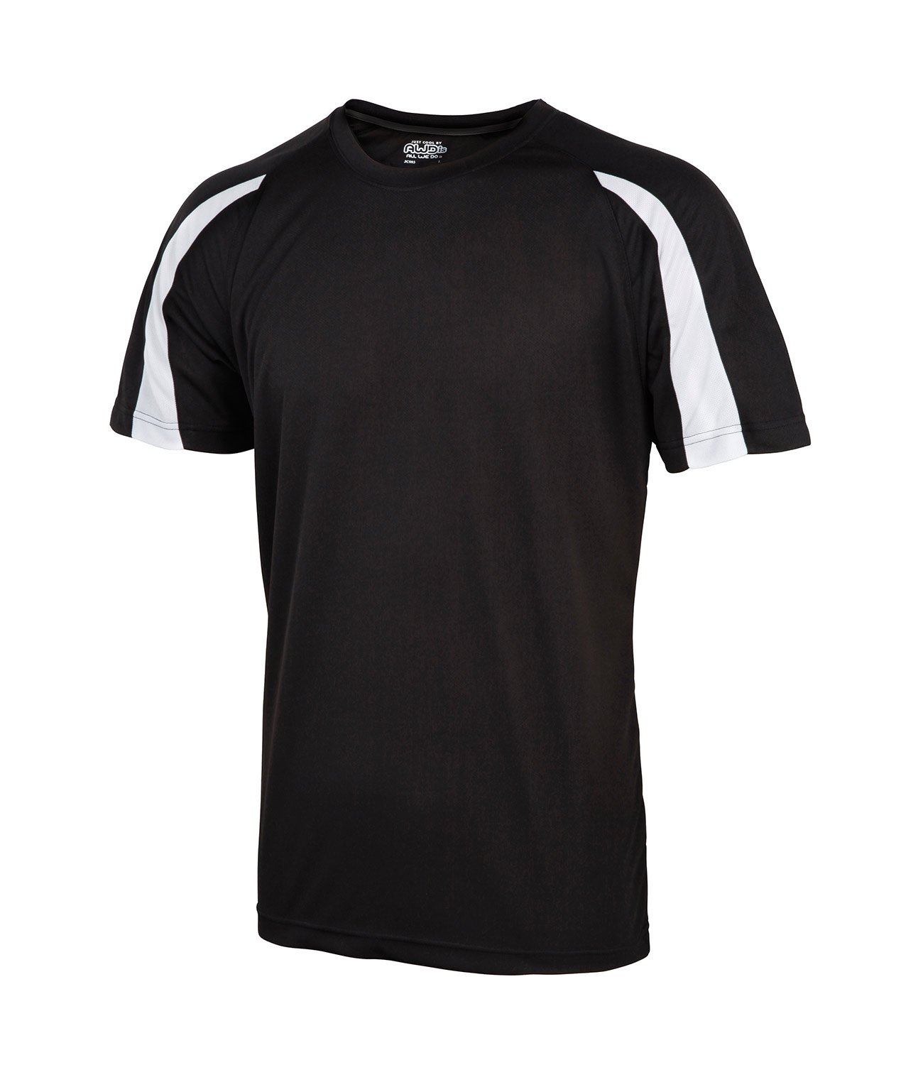 AWDis Contrast Cool T Jet Black/Arctic White