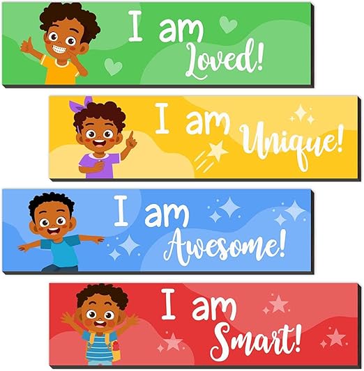 Inspirational Black Boy Quotes Wall Art Set of 4