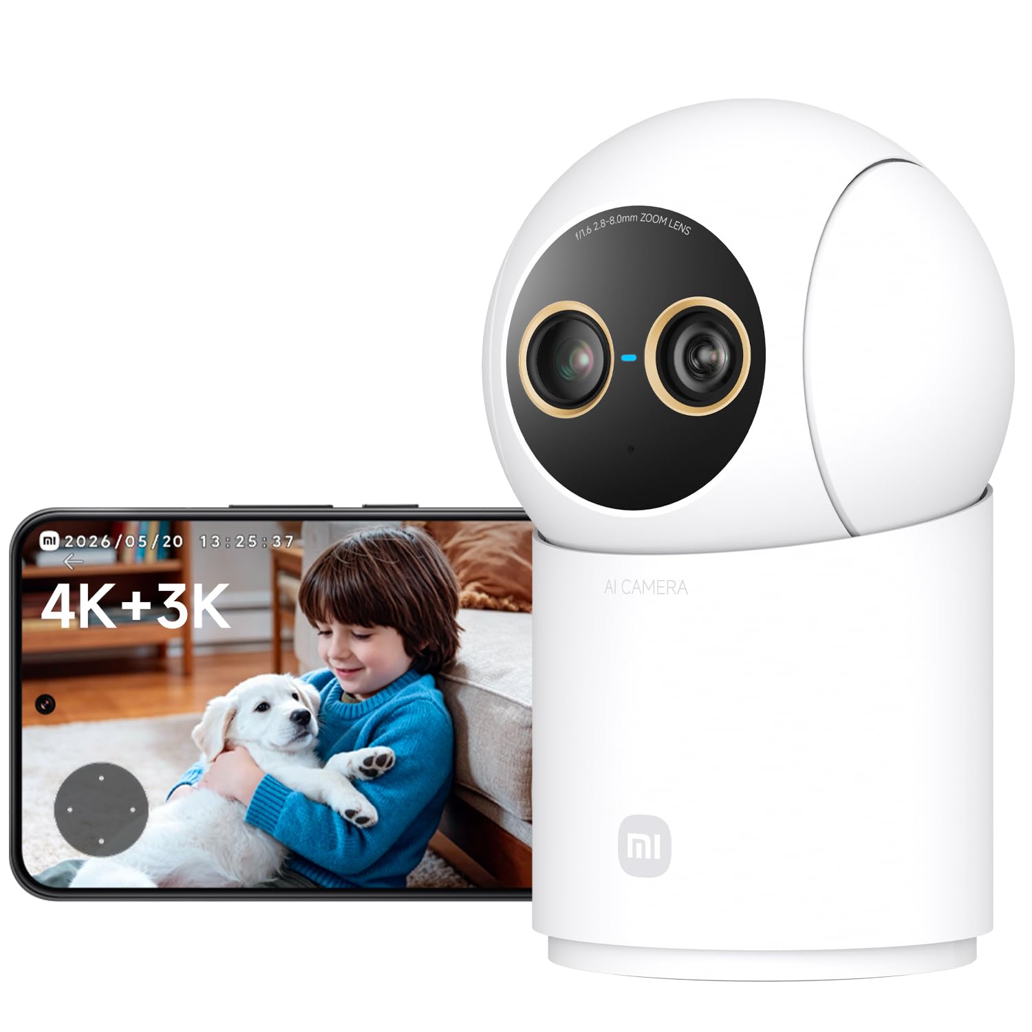 XIAOMI C701 Pro Telecamera di Sicurezza da Interni 4K+3K a Doppia Lente