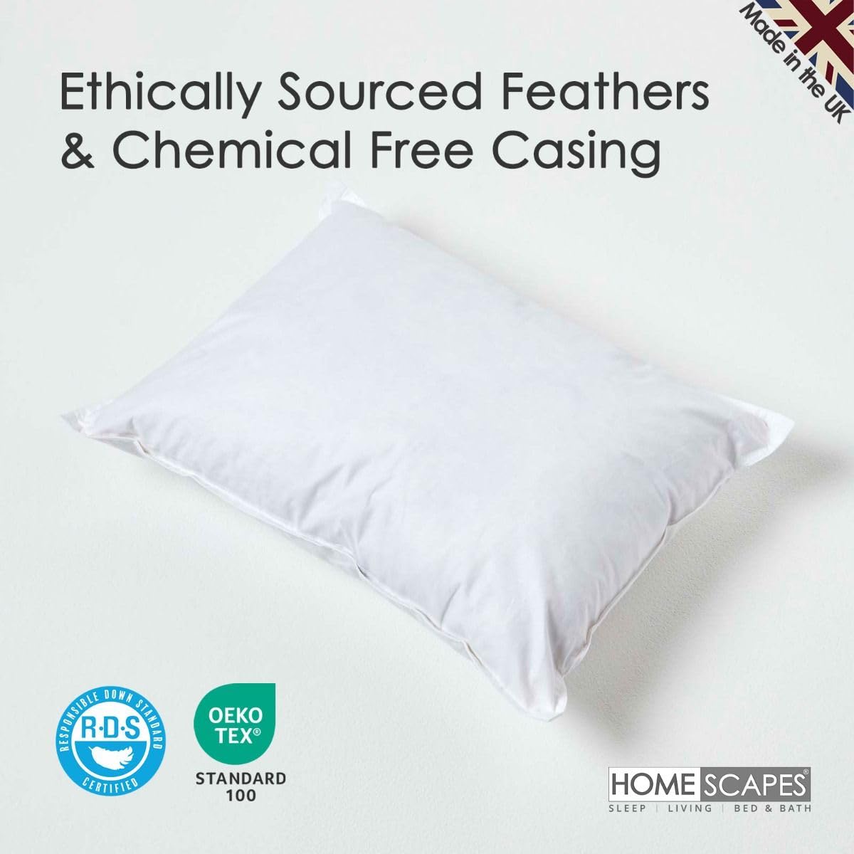 HOMESCAPES Pure Moerbei Zijde Mix Kussen Paar Super Zachte 100% Katoen Behuizing Anti Huisstofmijt & Anti Allergene Wassen Thuis Luxe Kussen Paar
