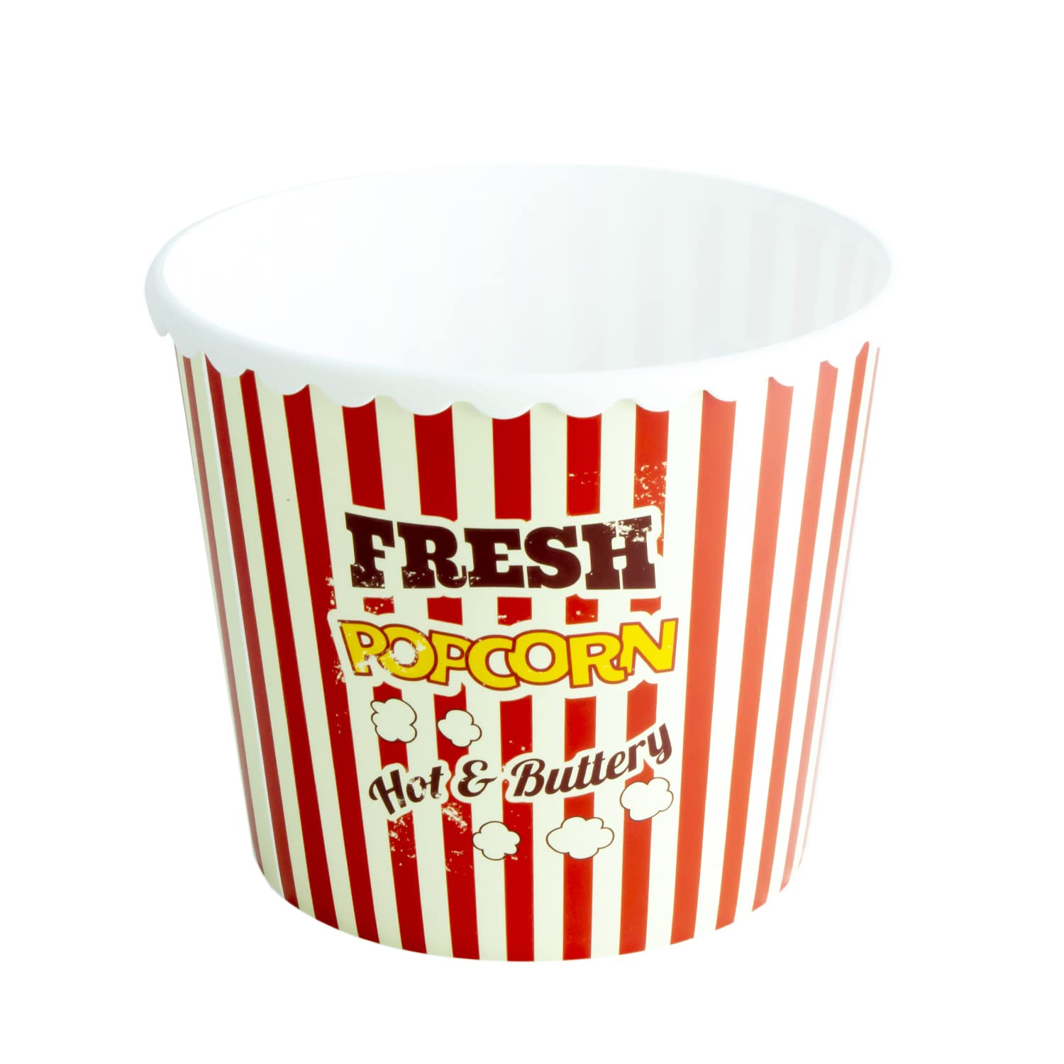 2,3 Lt Popcorn And Chips Bowl-Fresh Popcorn, White