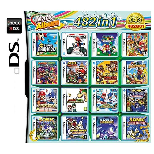 482 spel i 1 NDS Game Pack-kort Super Combo Cartridge för NDS DS 2DS Nya 3DS XL