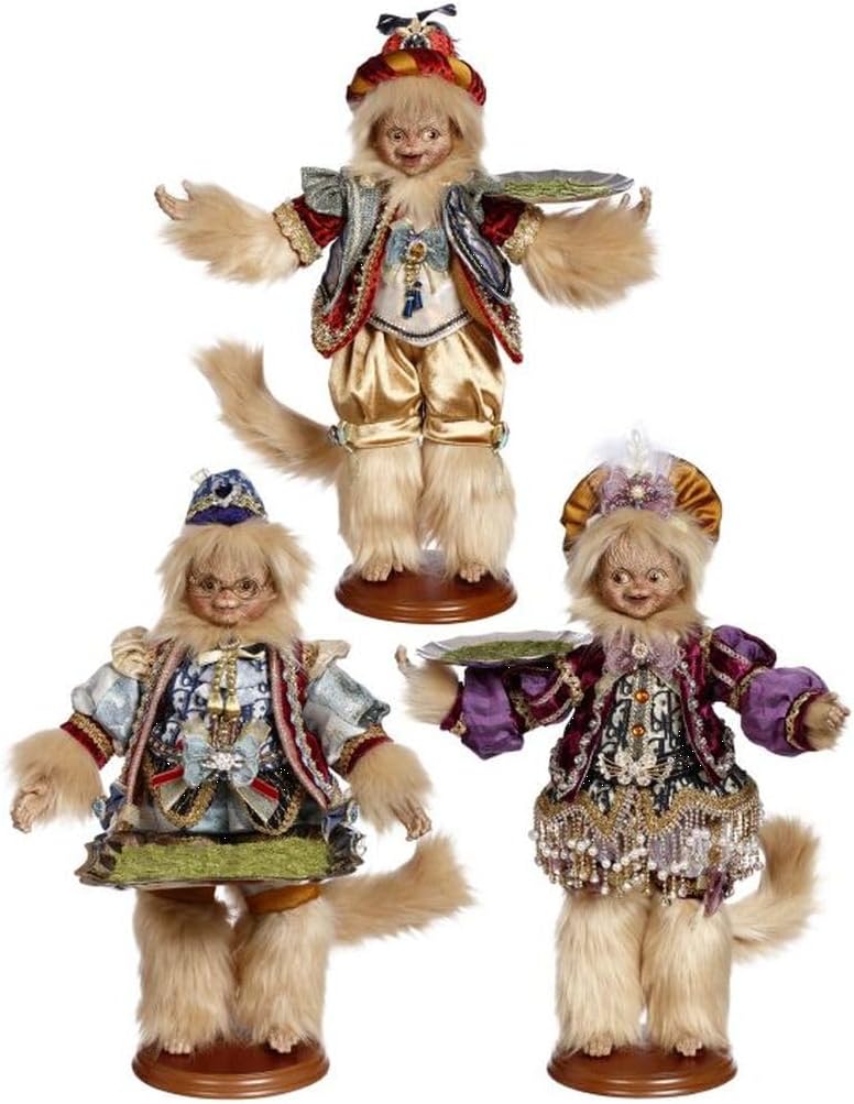 Mark Roberts Spring 2024 Magnificent Monkey Server Figurine Small, Asst. of 3