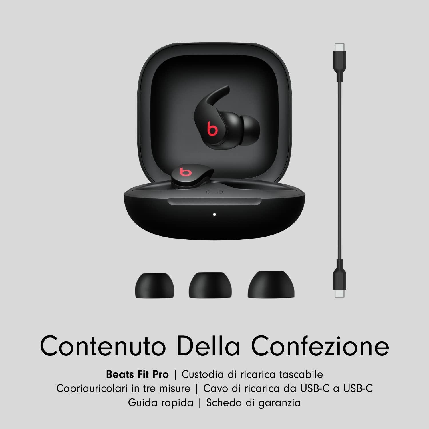 Beats Fit Pro – Auricolari true wireless con cancellazione del rumore – rating di grado IPX4, compatibili con Apple e Android, Bluetooth® di Classe 1, microfono integrato – Nero (versione precedente)