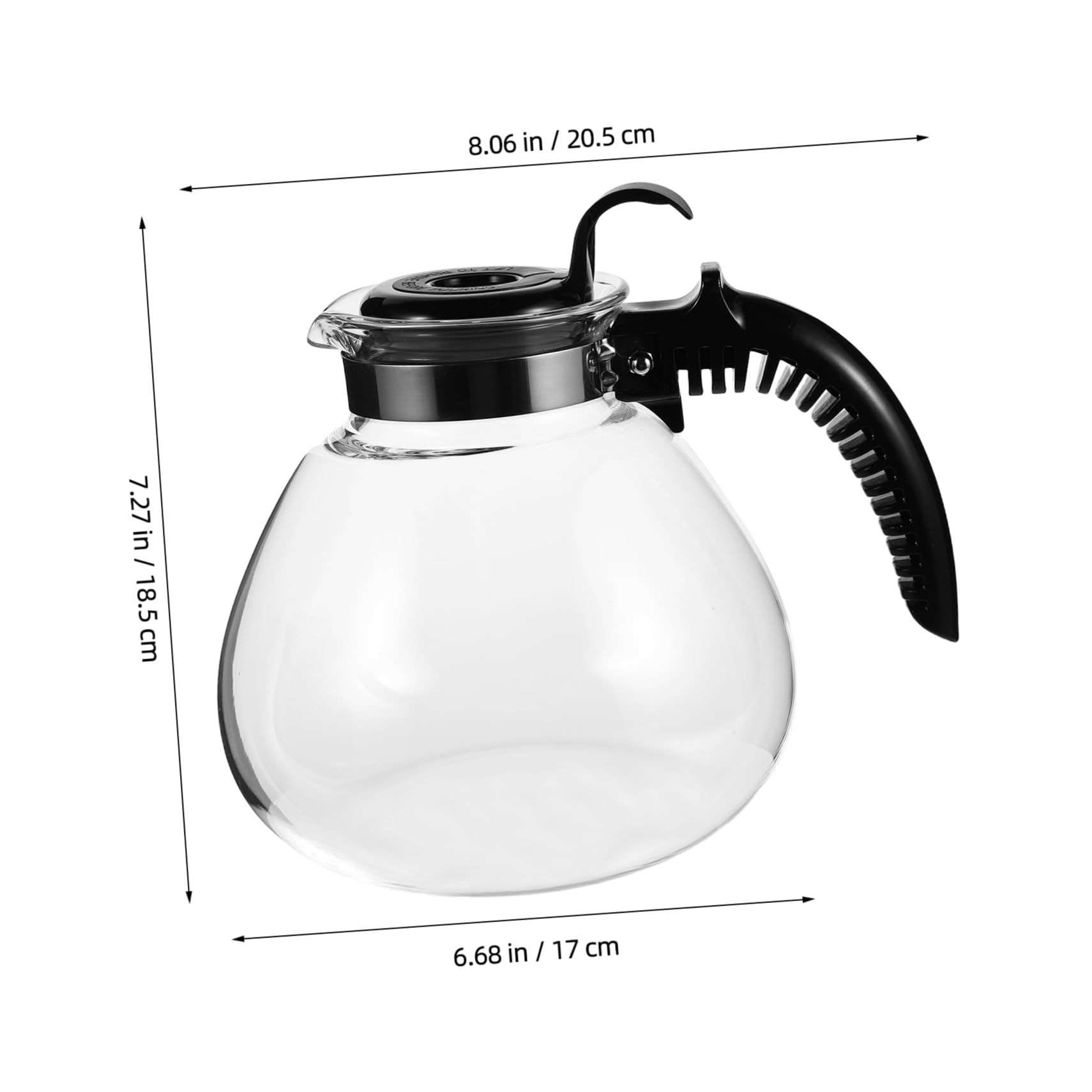 PRETYZOOM Drip Coffee Kettle Insulated Tea Pot Large Capacity Safe Handle Stovetop Teapot Warmer Fast Boiling for Daily Use Office Camping