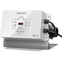 Saltwater Pool System, Westaho Salt Chlorine Generator with USA Titanium Cell for Above Ground Pools Up to 15,000 Gallons, Compatible with Intex Pool, IP 66 Waterproof