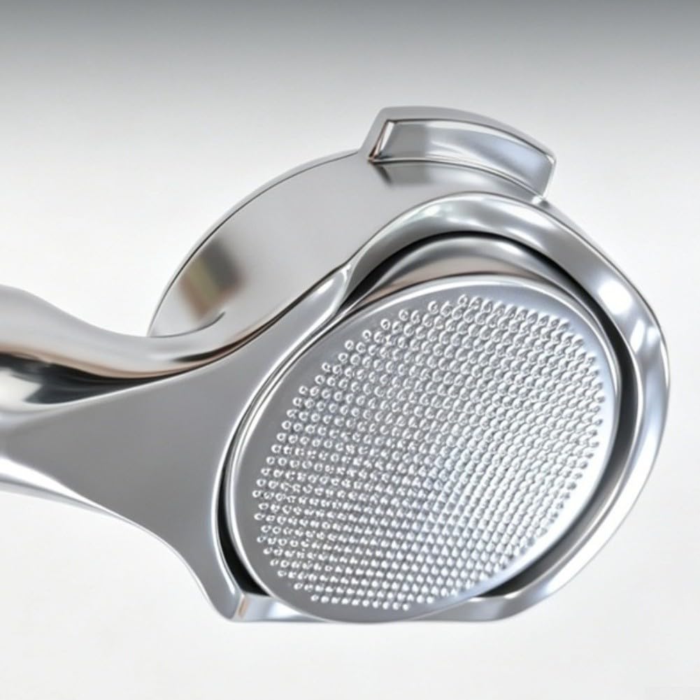 58mm E61 Portafilter Base plana de dos orejas Acero inoxidable para mango para barista uso doméstico duradero (blanco)