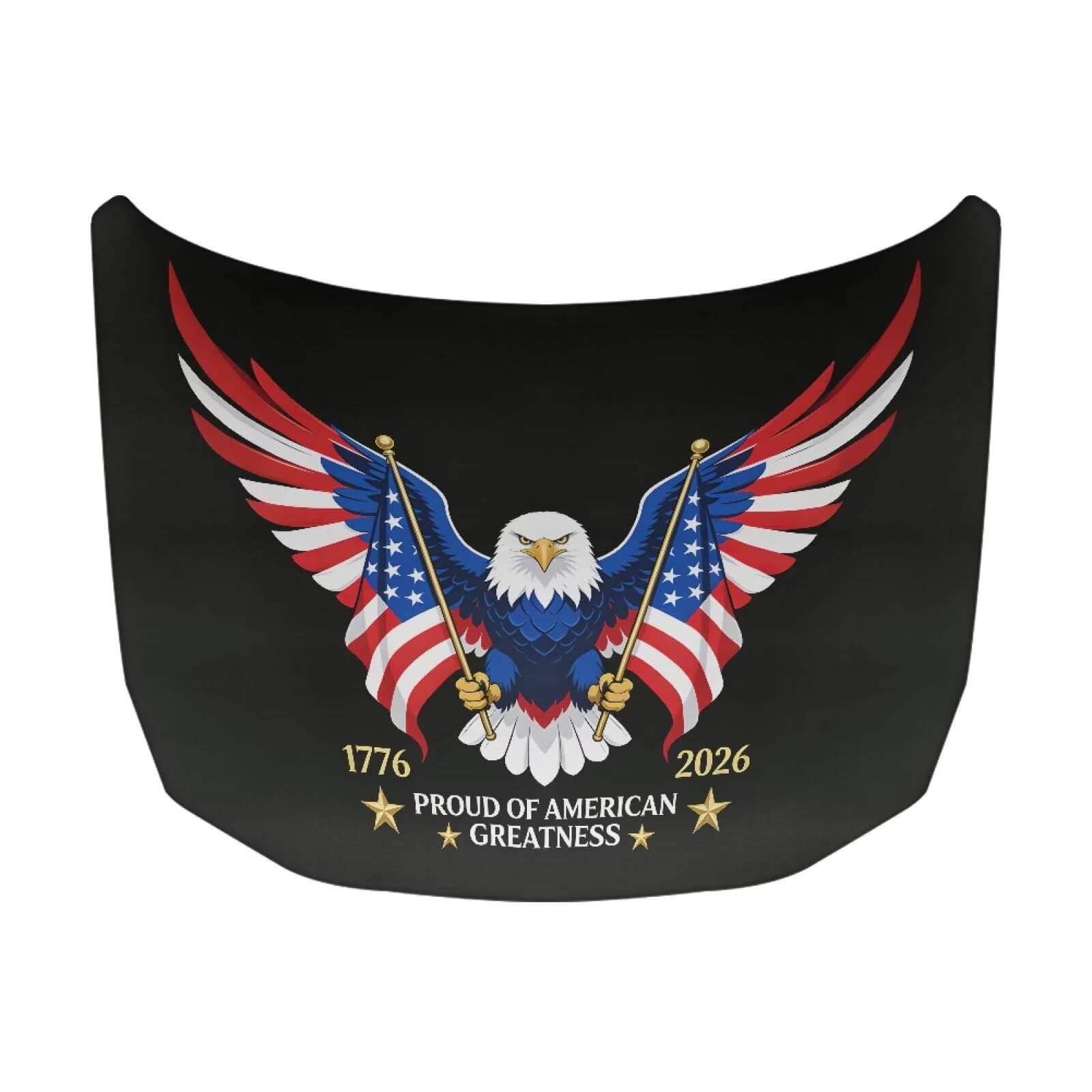 Hood Covers for Cars SUV Trucks Sedan Stretch Car Front Hood Protector Cover Exterior Decorations USA 250th Birthday Stretchable Car Hood Wraps for Vehicle