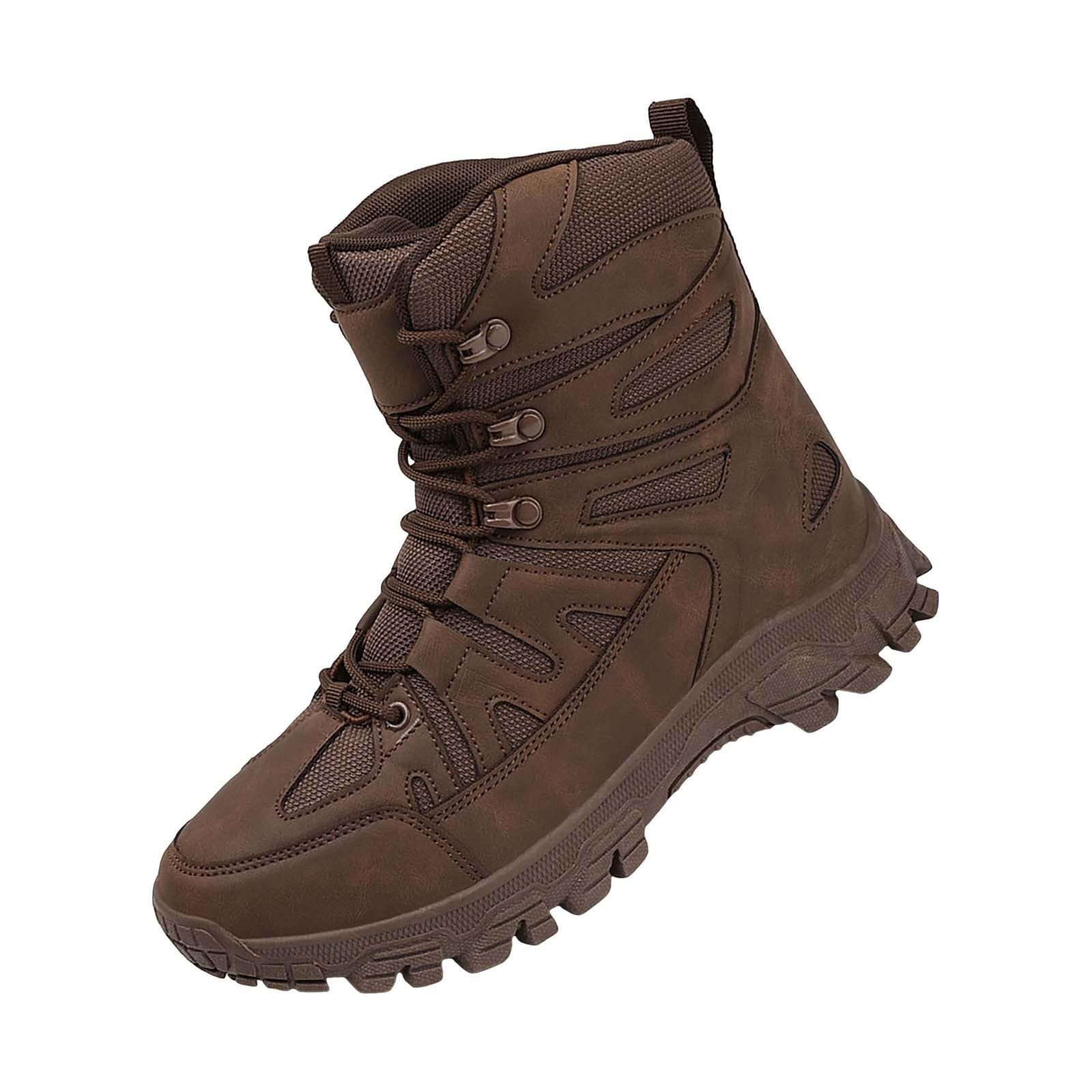 Stivali da trekking da uomo in pelle impermeabili ortopedici Chelsea stivali traspiranti all'aperto scarpe da passeggio antiscivolo stivali da moto stivali casual per campeggio trekking