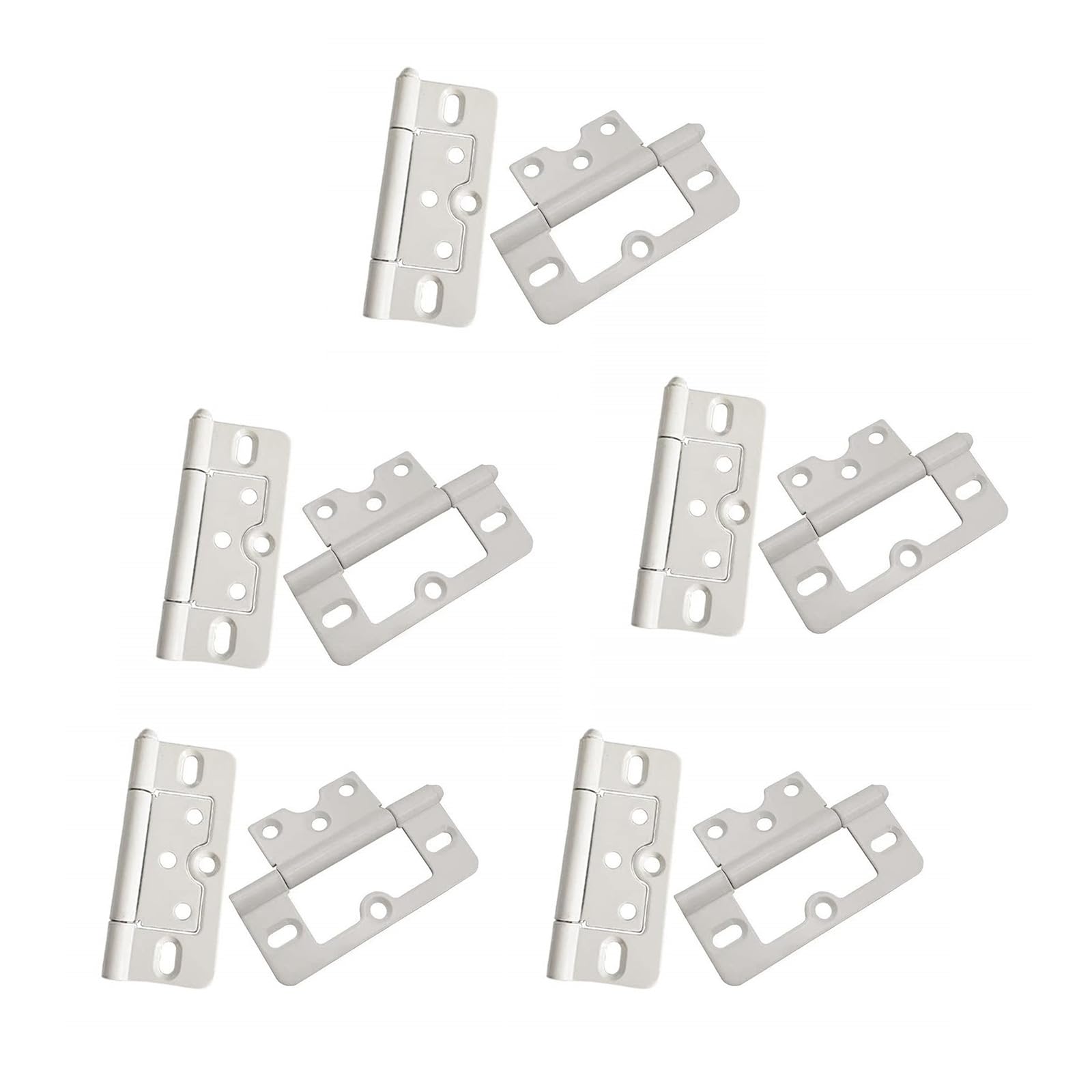 Shyyoulqe White Of 10 Practical Quiet Door Hinges Without Mortise Required Smooth Rotation For Cabinets Wardrobes And Window Wardrobe Hinges