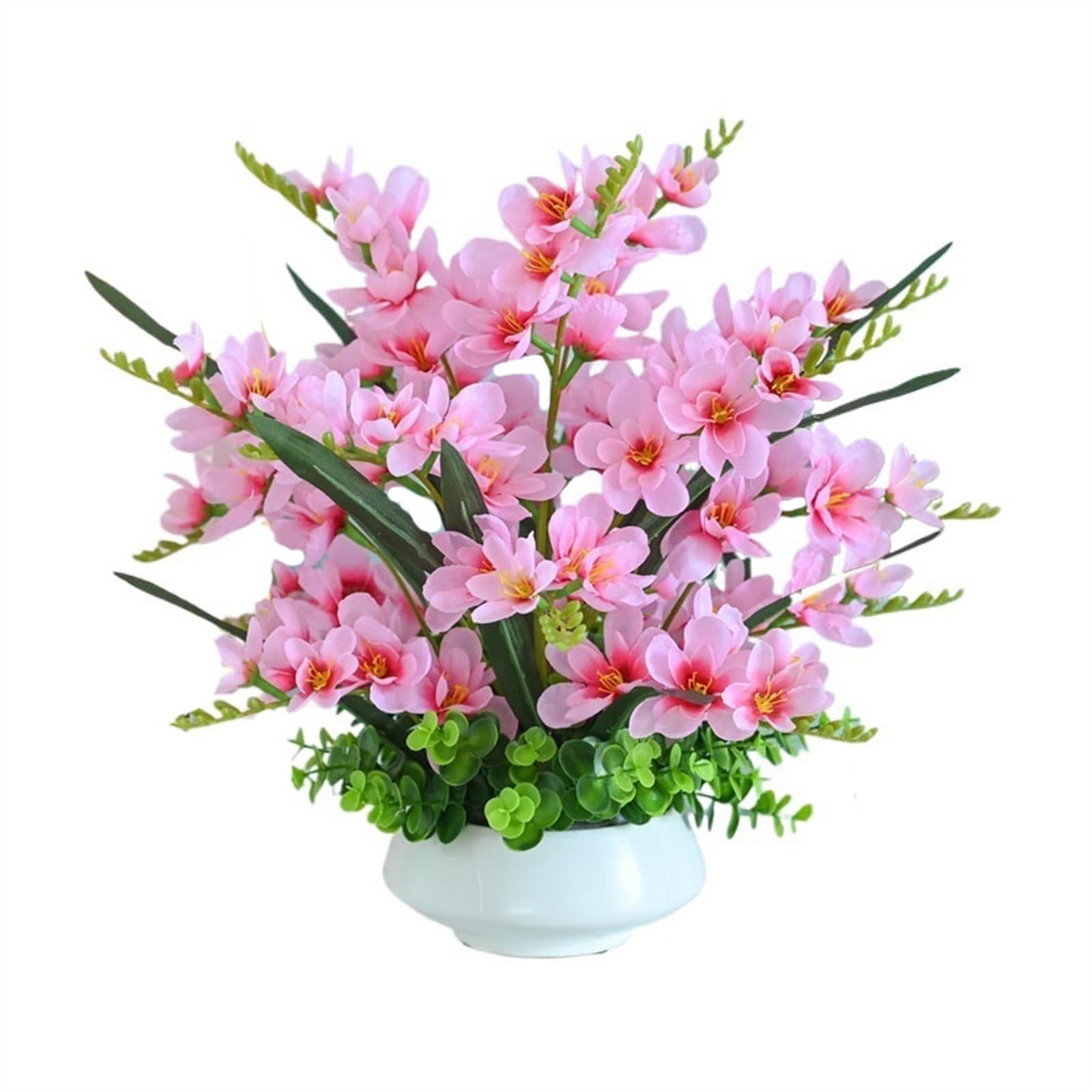 IUokLU Artificial Flowers Butterfly Orchid Simulation Flower Decoration Fake Flower Arrangement Table Arrangement Flower Centerpieces Fake Flowers Bouquet (B)