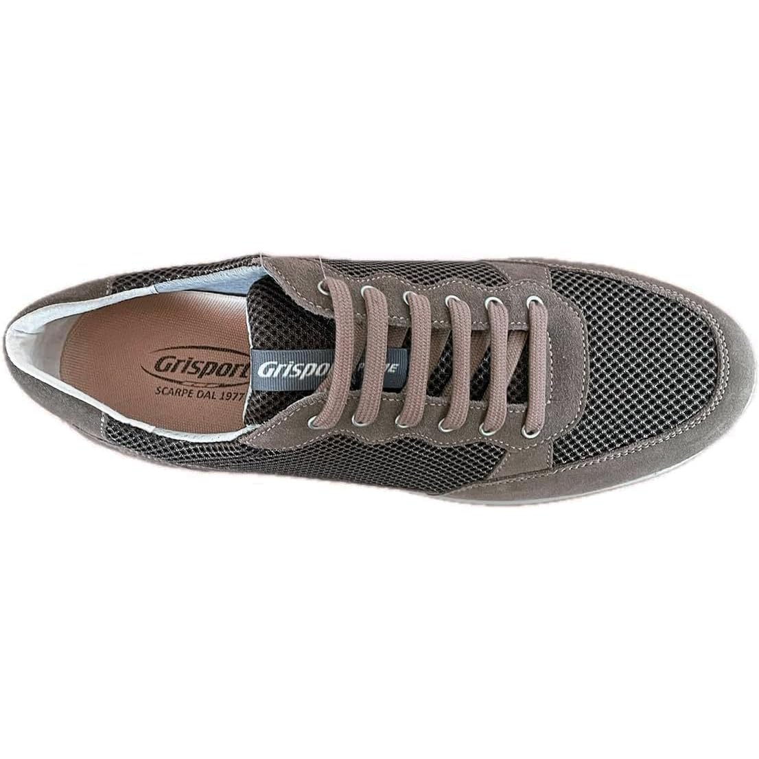 Grisport Scarpe Città Sneaker Argon Uomo Leggere estive in Pelle e Inserti alla Moda in Mesh Soletta Estraibile
